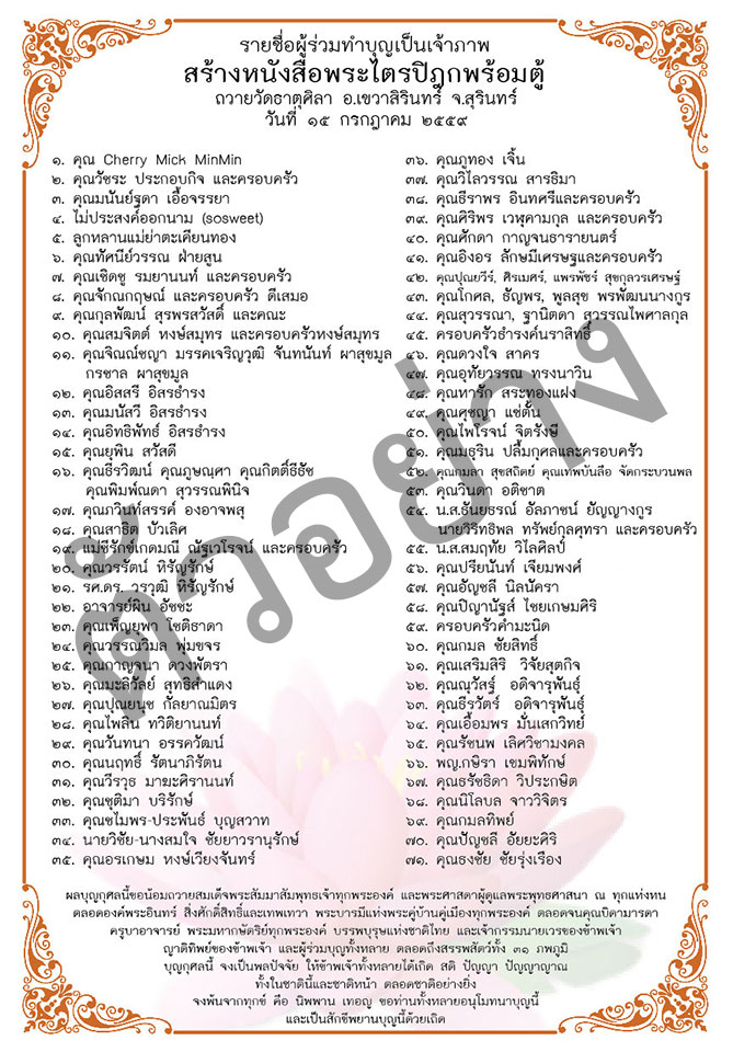 tripidok namelist print sample